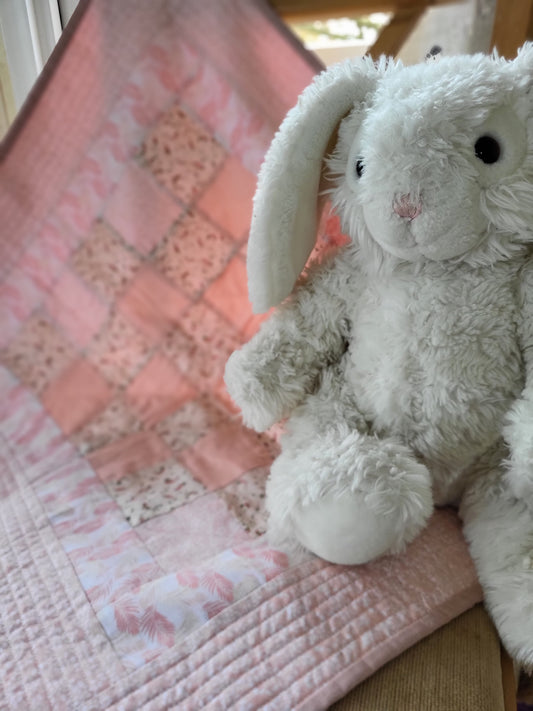 Baby Quilt - Flowers & Feathers